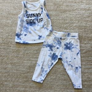 Grayson Mini Baby Boys Sunny Side Up Tie Dyed two piece set! Worn one time!